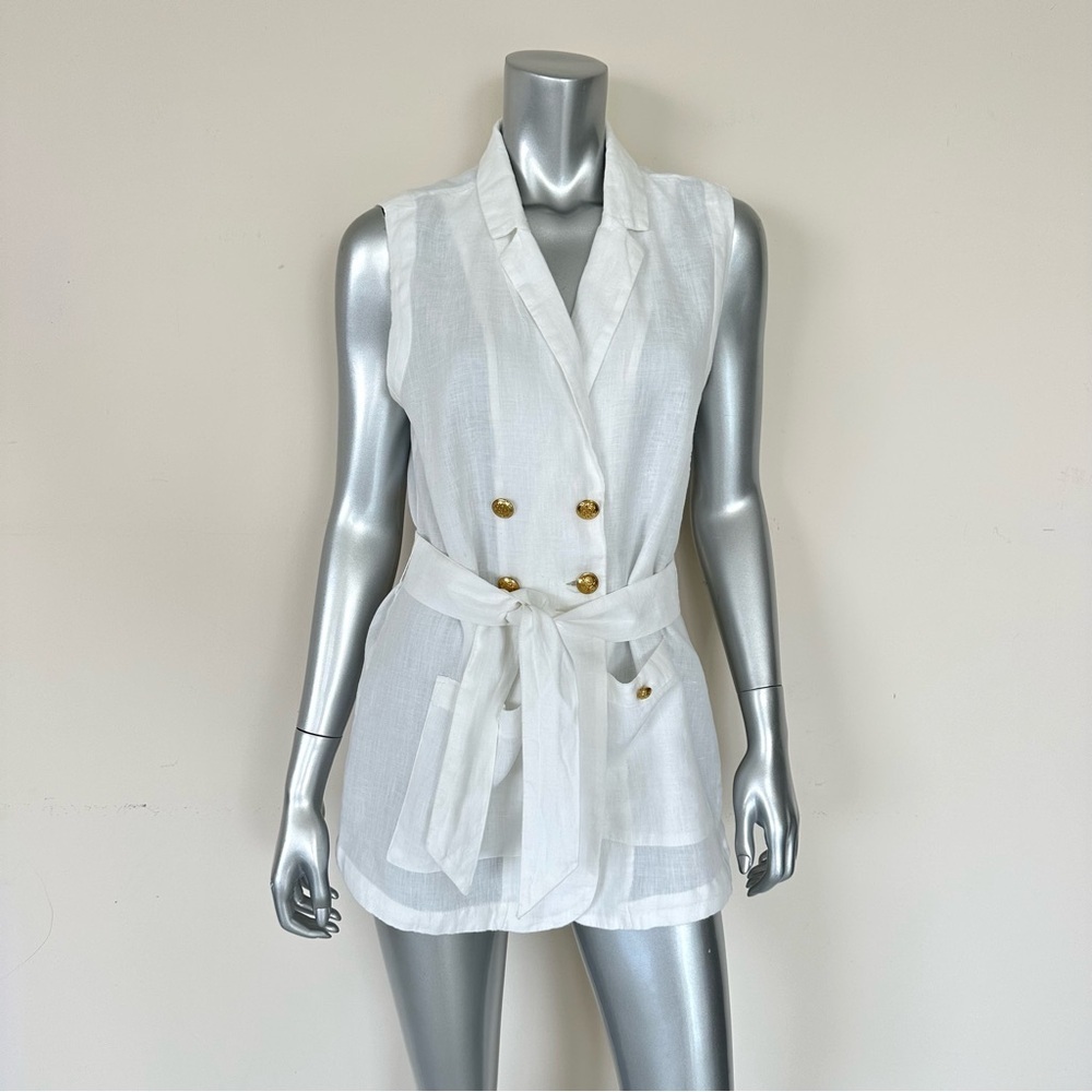 NWT!!! Rachel Roy women linen vest size L Retail 130$